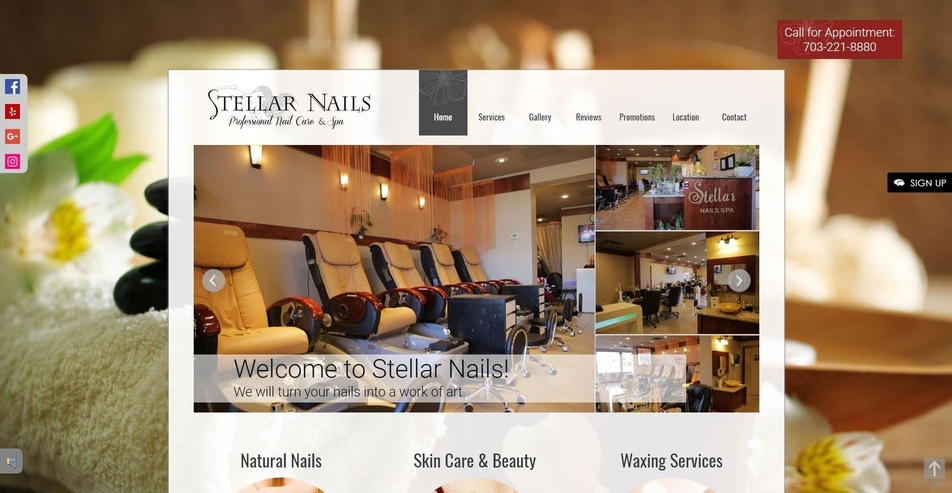 website design and marketing for nail salon beauty salons spa website designs
